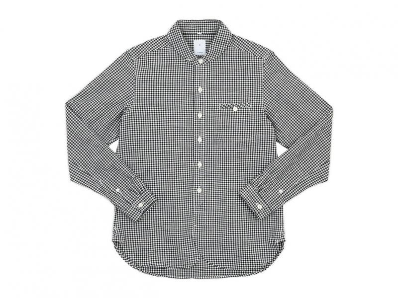 maillot sunset gingham round work shirts BLACK x WHITE