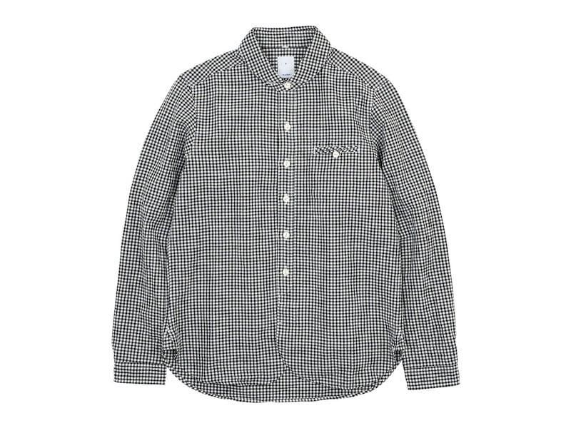 maillot sunset gingham round work shirts BLACK x WHITE