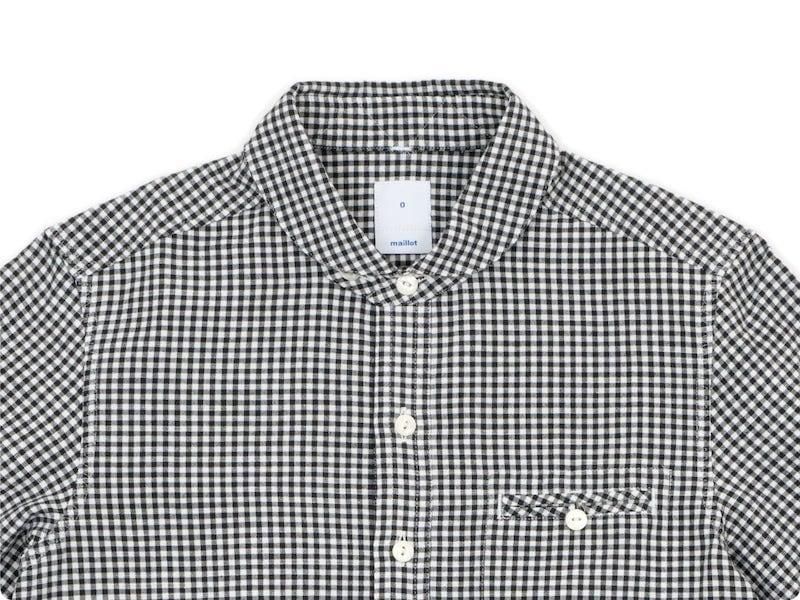 maillot sunset gingham round work shirts BLACK x WHITE