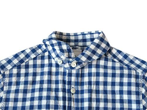 maillot sunset big gingham round work shirts BIG BLUE x WHITE