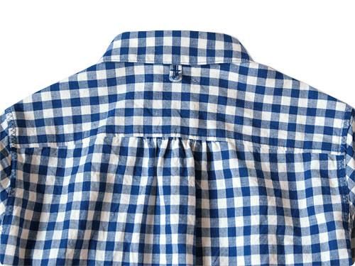 maillot sunset big gingham round work shirts BIG BLUE x WHITE