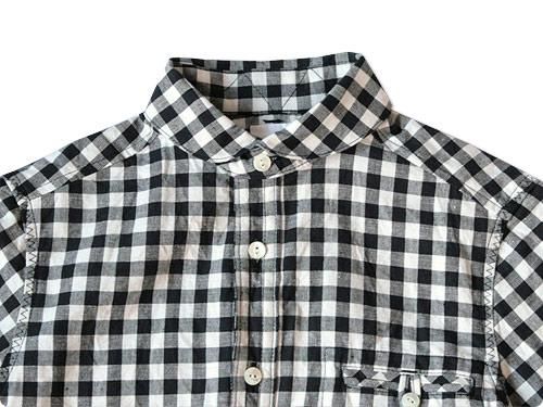 maillot sunset big gingham round work shirts BIG BLACK x WHITE