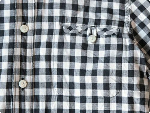 maillot sunset big gingham round work shirts BIG BLACK x WHITE