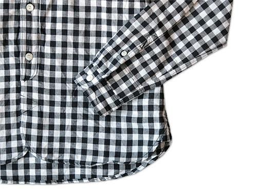 maillot sunset big gingham round work shirts BIG BLACK x WHITE