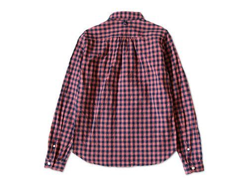 maillot sunset big gingham round work shirts BIG RED x NAVY