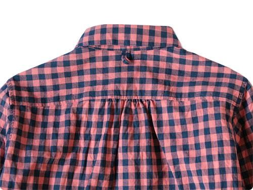 maillot sunset big gingham round work shirts BIG RED x NAVY