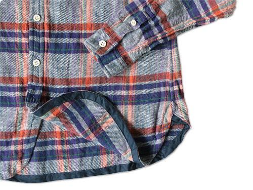 maillot sunset nel check work shirts NAVY x ORANGE