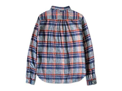 maillot sunset nel check work shirts NAVY x ORANGE