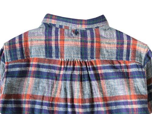 maillot sunset nel check work shirts NAVY x ORANGE