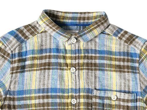 maillot sunset nel check work shirts BLUE x YELLOW