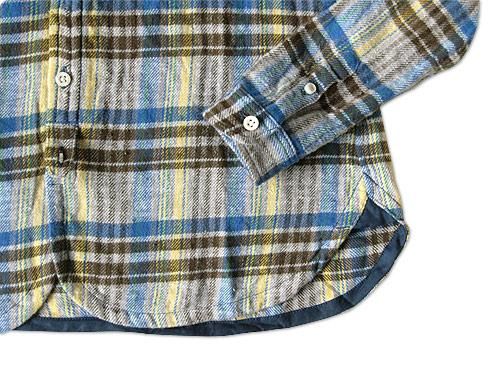 maillot sunset nel check work shirts BLUE x YELLOW