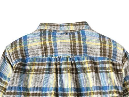 maillot sunset nel check work shirts BLUE x YELLOW
