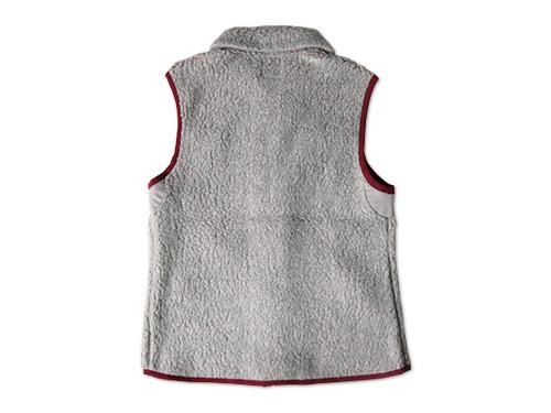 maillot angola pile fleece vest TOP GRAY