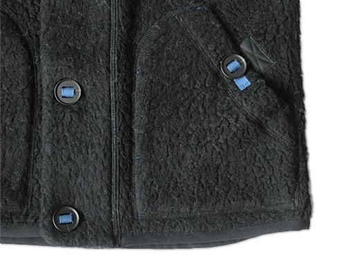 maillot angola pile fleece vest BLACK
