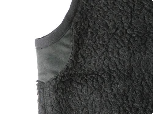 maillot angola pile fleece vest BLACK
