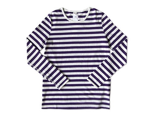 maillot ボーダー長袖Tシャツ PURPLE