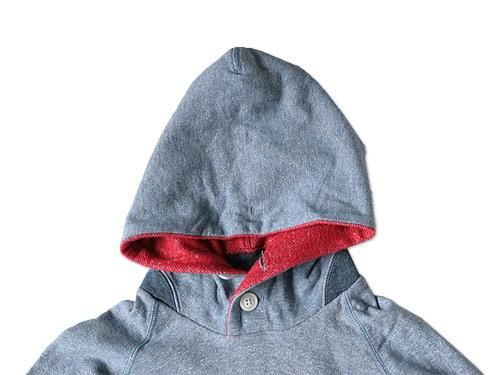 maillot back color pull parka STONE BLUE