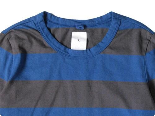 maillot WIDE BORDER 7ʬµT BLUE x GRAY