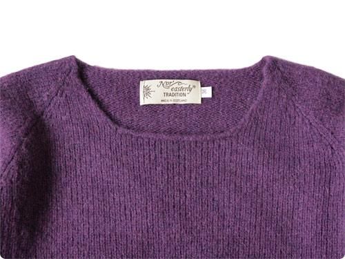 NOR' EASTERLY WIDE NECK SWEATER IRIS