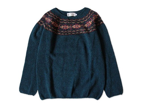 NOR' EASTERLY WIDE NECK NORDIC SWEATER PETREL