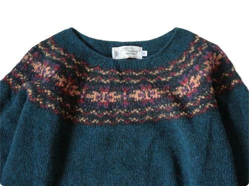 NOR' EASTERLY WIDE NECK NORDIC SWEATER PETREL