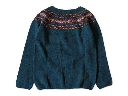 NOR' EASTERLY WIDE NECK NORDIC SWEATER PETREL