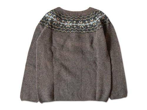 NOR' EASTERLY WIDE NECK NORDIC SWEATER NUTMEG