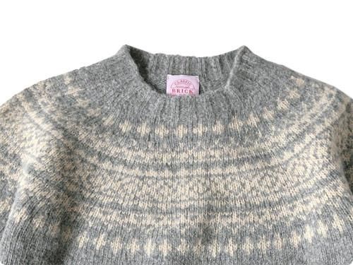 BRICK FAIRISLE YOKE KNIT FLANNEL