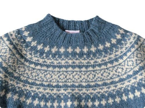 BRICK FAIRISLE YOKE KNIT DENIM