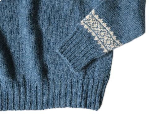 BRICK FAIRISLE YOKE KNIT DENIM