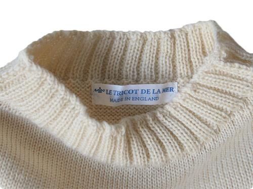 LE TRICOT DE LA MER SOLID GUERNSEY SWEATER ARAN