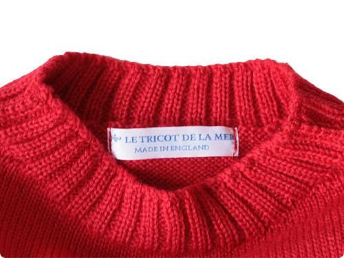 LE TRICOT DE LA MER SOLID GUERNSEY SWEATER TARTAN RED