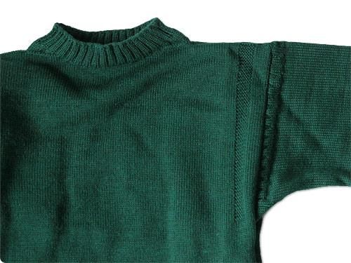 LE TRICOT DE LA MER SOLID GUERNSEY SWEATER GOODWOOD GREEN
