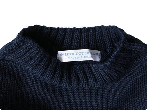 LE TRICOT DE LA MER BORDER GUERNSEY SWEATER NAVY x ALAN