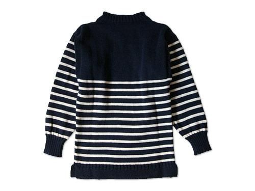 LE TRICOT DE LA MER BORDER GUERNSEY SWEATER NAVY x ALAN