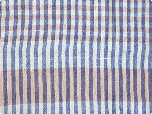 niki-toto KHADI TOWEL BLUE x BEIGE CHECK