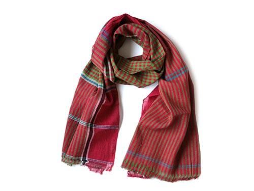 niki-toto KHADI CHECK STOLE 151