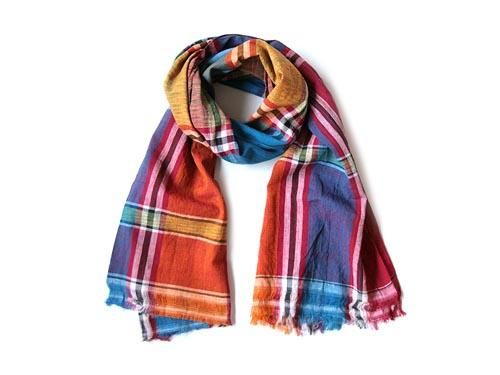 niki-toto KHADI CHECK STOLE 152