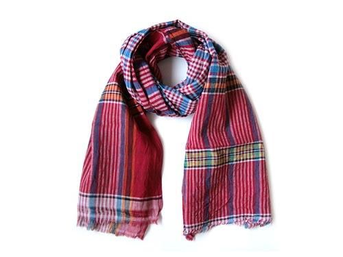 niki-toto KHADI CHECK STOLE 153