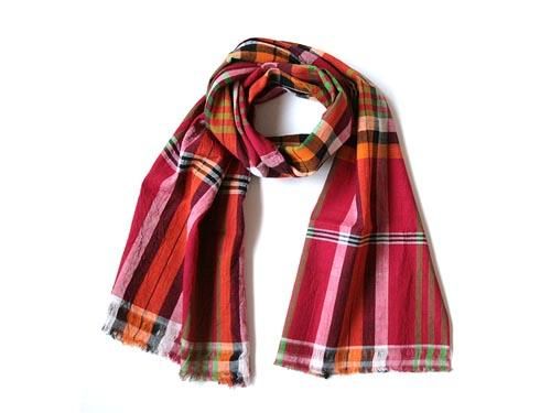 niki-toto KHADI CHECK STOLE 155