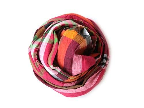 niki-toto KHADI CHECK STOLE 155