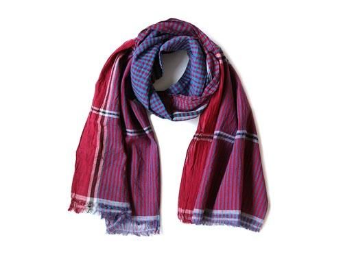 niki-toto KHADI CHECK STOLE 157