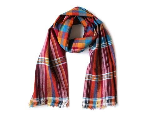 niki-toto KHADI CHECK STOLE 158