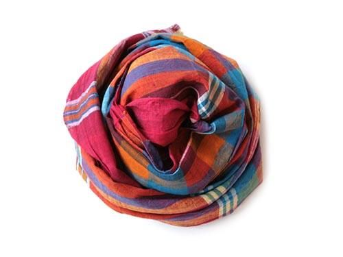 niki-toto KHADI CHECK STOLE 158