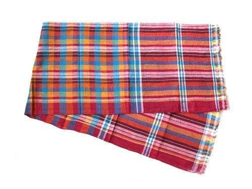 niki-toto KHADI CHECK STOLE 159