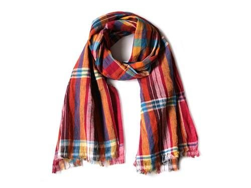 niki-toto KHADI CHECK STOLE 159