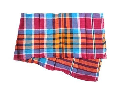niki-toto KHADI CHECK STOLE 160