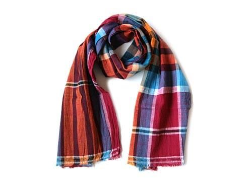 niki-toto KHADI CHECK STOLE 160