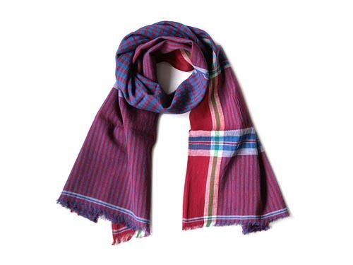 niki-toto KHADI CHECK STOLE 161