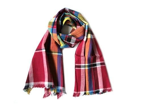 niki-toto KHADI CHECK STOLE 162